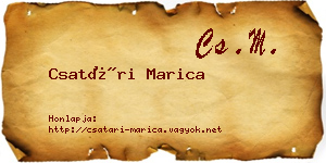 Csatári Marica névjegykártya